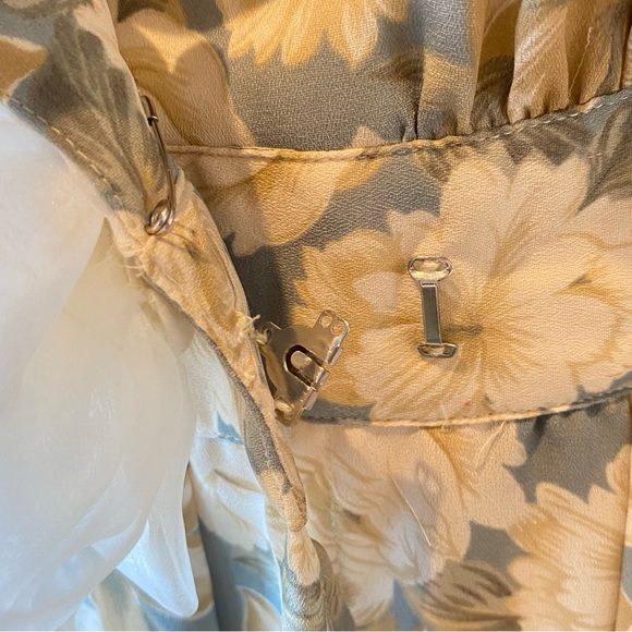 ⭐️.SOLD ⭐️ VINTAGE 80s LESLIE FAY COLLECTIONS Floral Puff Sleeve Dress Size 12 - Picture 10 of 14